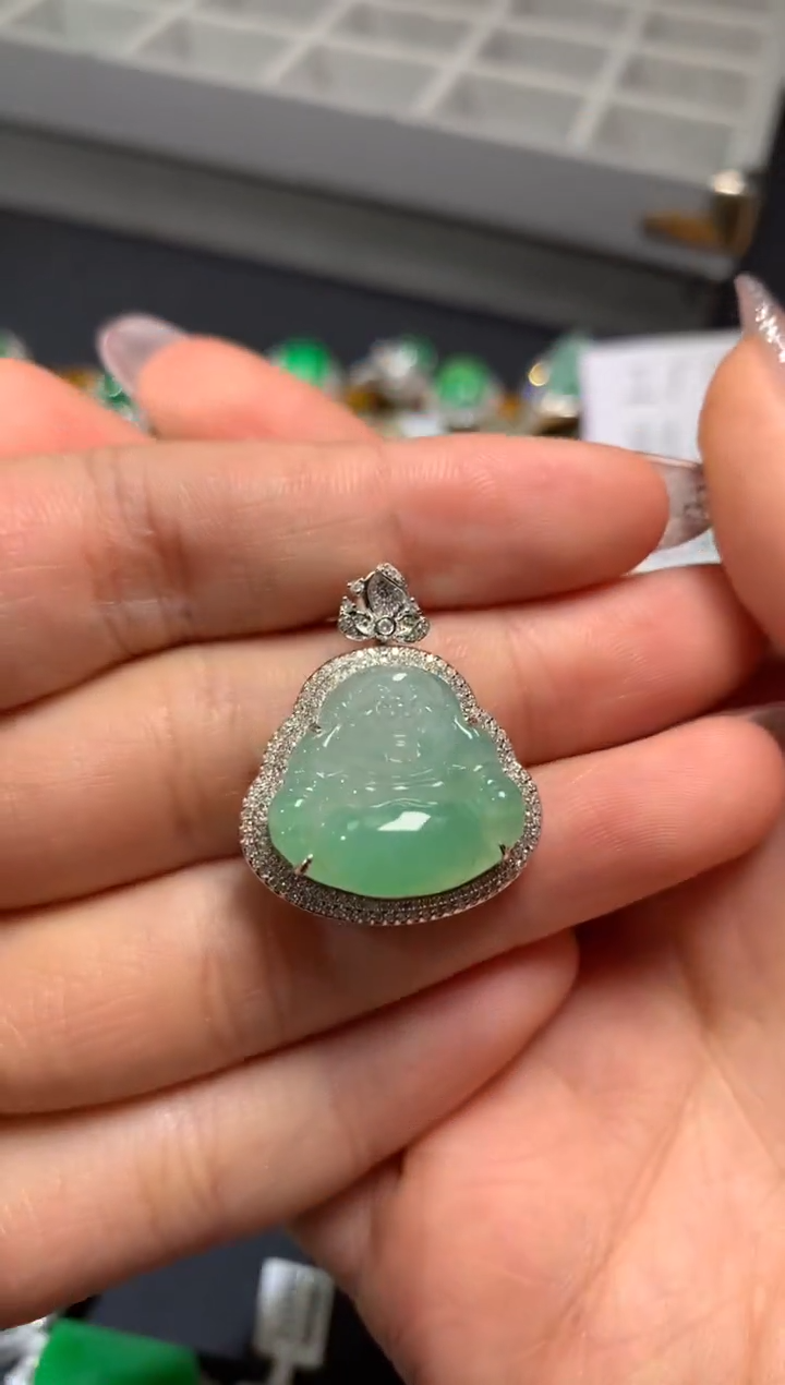【闪购商品】翡翠18K金镶嵌吊坠(不含链)吊坠