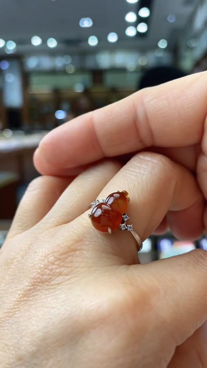 【闪购商品】翡翠戒指18K金镶嵌14戒指