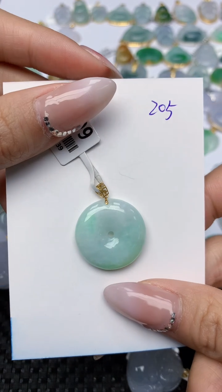 【闪购商品】翡翠颈饰18K金镶嵌 天然翡翠A货