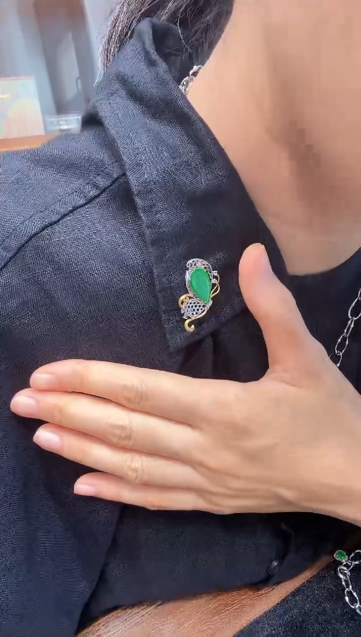 颈饰18K金镶嵌翡翠00005580