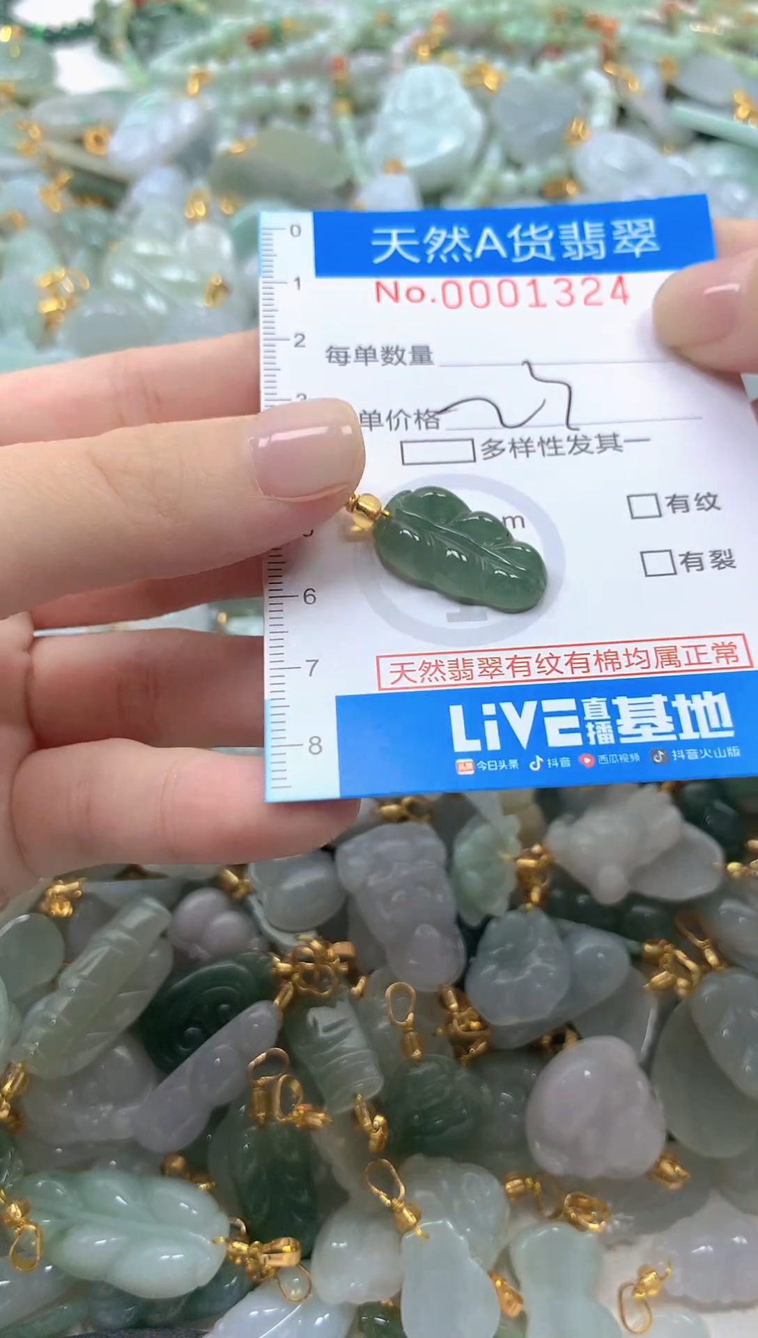 颈饰未镶嵌翡翠净货挂件-1324
