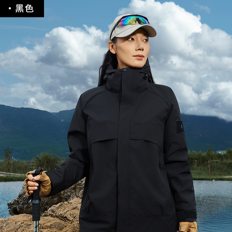 西域骆驼VANCAMEL-6518-情侣款秋冬三季可穿抓绒户外运动冲锋衣