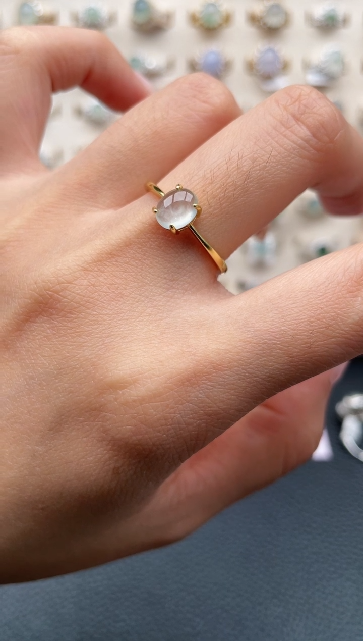 翡翠戒指银S925镶嵌11111