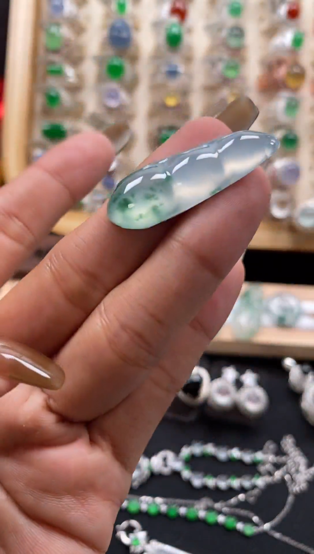 未镶嵌翡翠耳饰缅甸天然a货翡翠