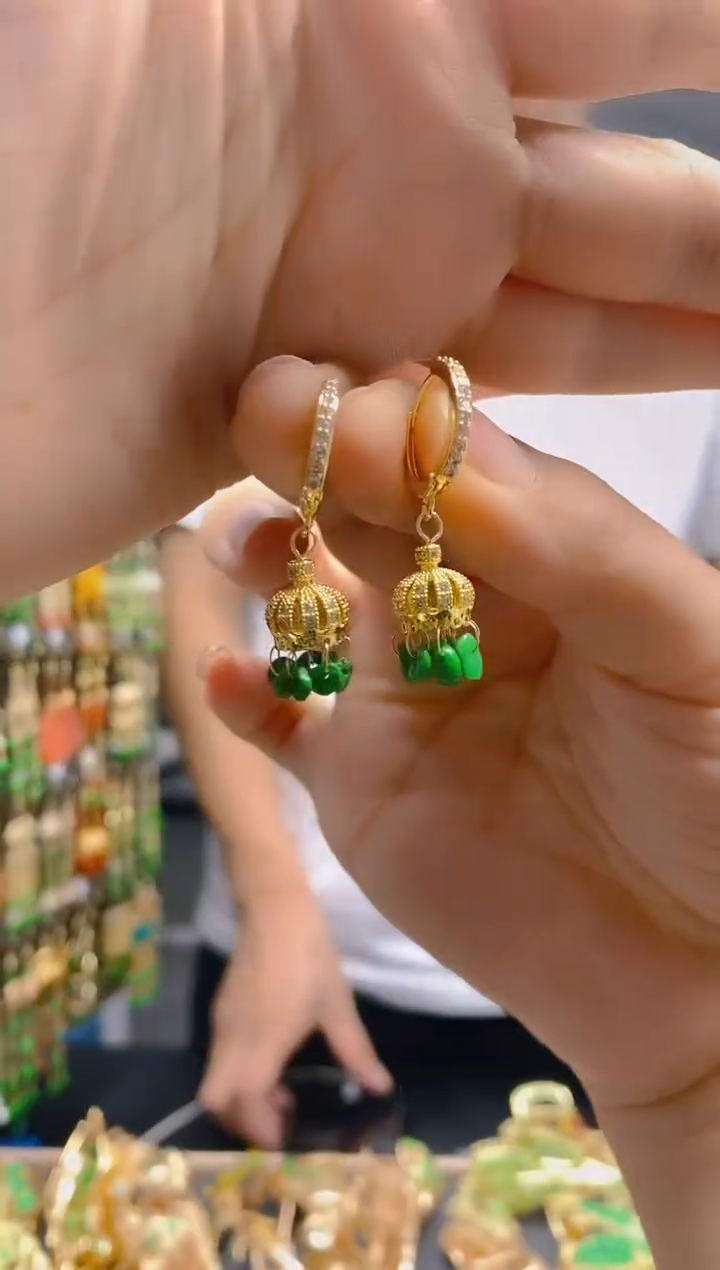 【闪购商品】翡翠耳饰合金213翡翠耳包