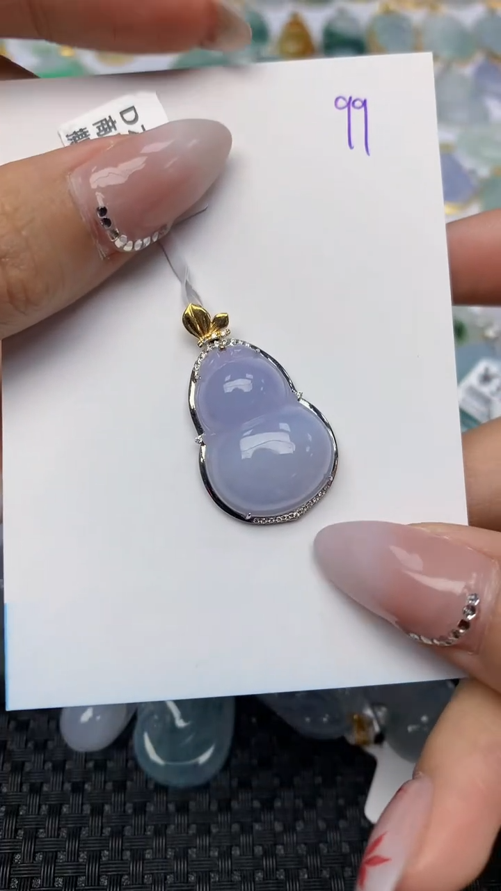 【闪购商品】翡翠颈饰18K金镶嵌 天然翡翠A货