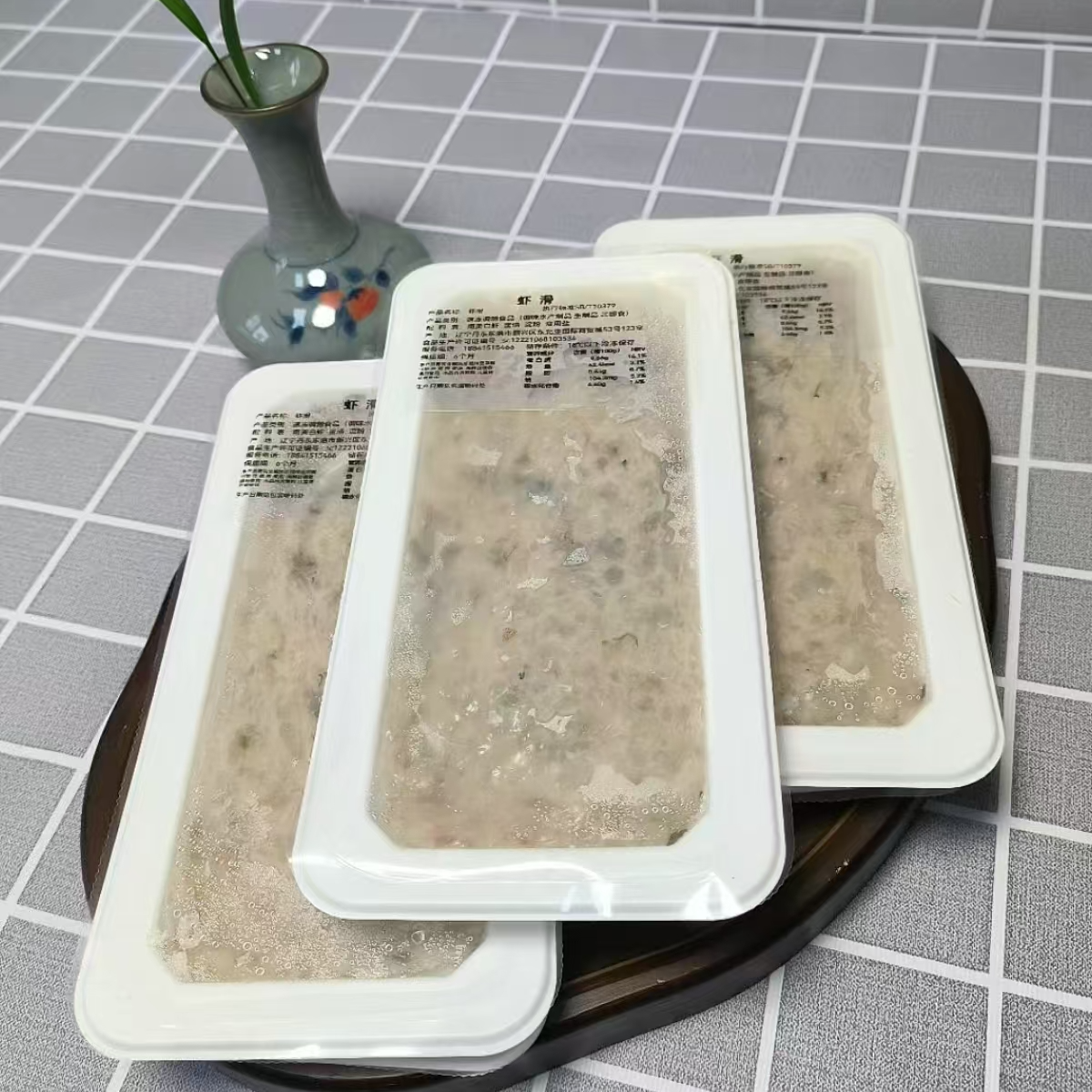 手打虾滑纯手工活虾生鲜高含量冷冻150g/盒顺丰火锅大颗粒无鱼糜