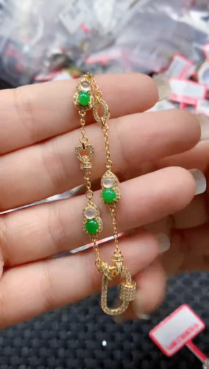 银S925镶嵌戒指翡翠天然A货缅甸翡翠