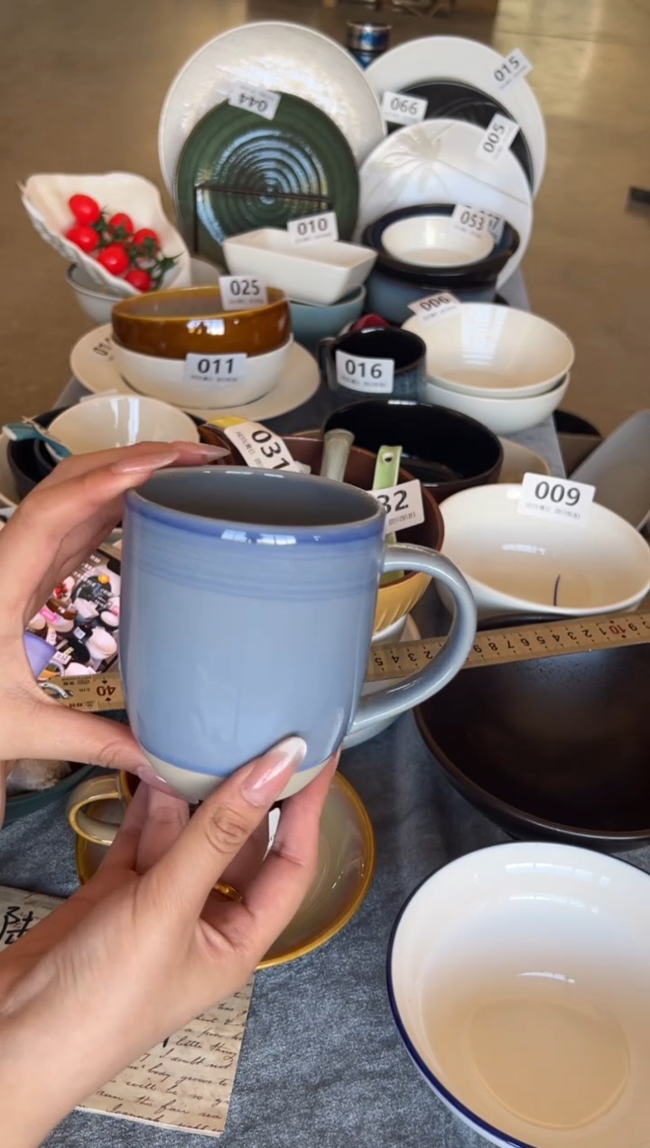 新骨瓷103瑕疵 雾霾蓝大号 马克杯