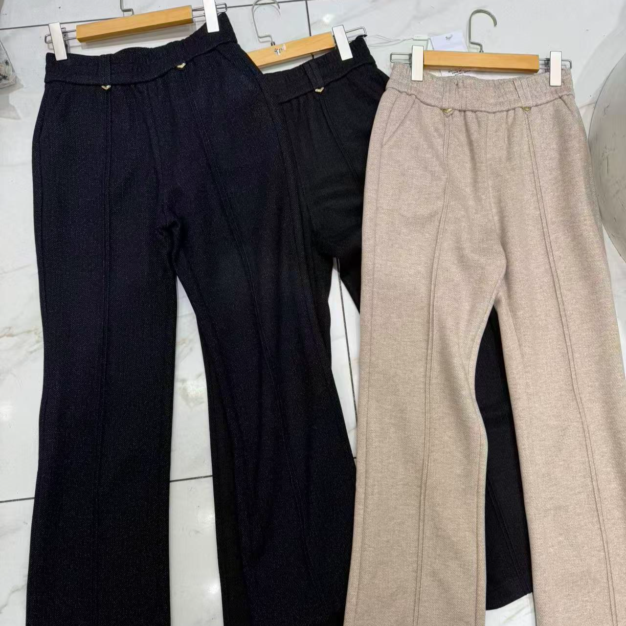 陈姐服饰新款加厚羊毛直筒裤