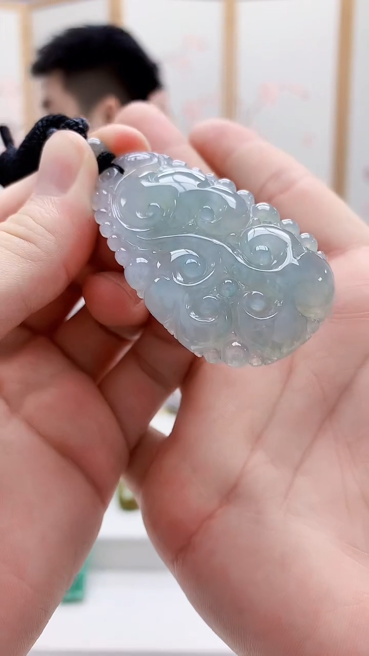 未镶嵌定制翡翠雨***…5028bb-毛货挂件