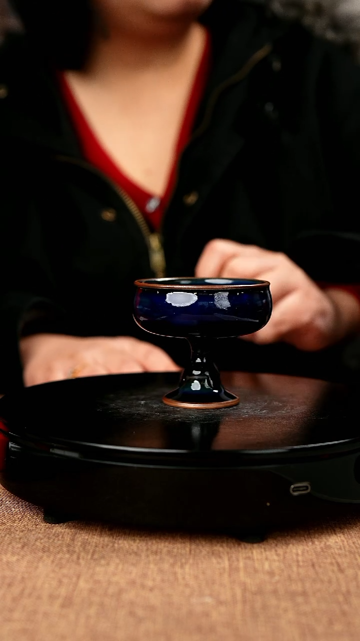 【闪购商品】178#崔小宁一级品原矿钧瓷炉钧釉高足杯