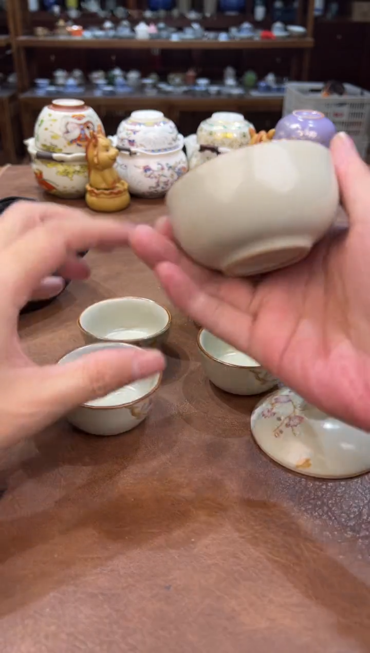 真的很便宜会开片的旅行茶具