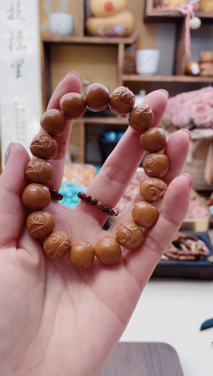 【闪购商品】猴头核桃手串N216猴头达摩蛋单圈