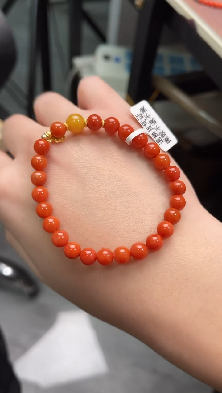 【闪购商品】南红玛瑙手串未镶嵌南红单圈QF-A196（多样性发一）