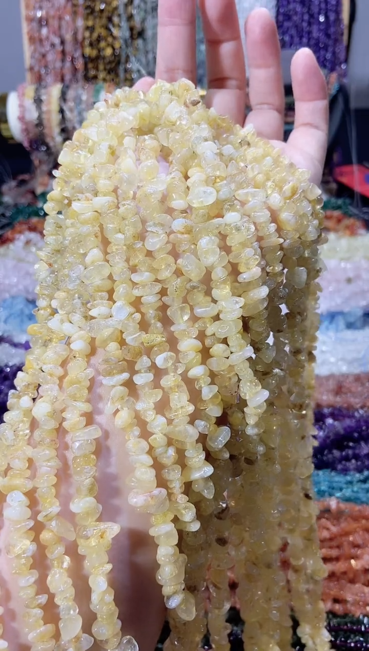 未镶嵌珠宝半成品水晶黄塔晶