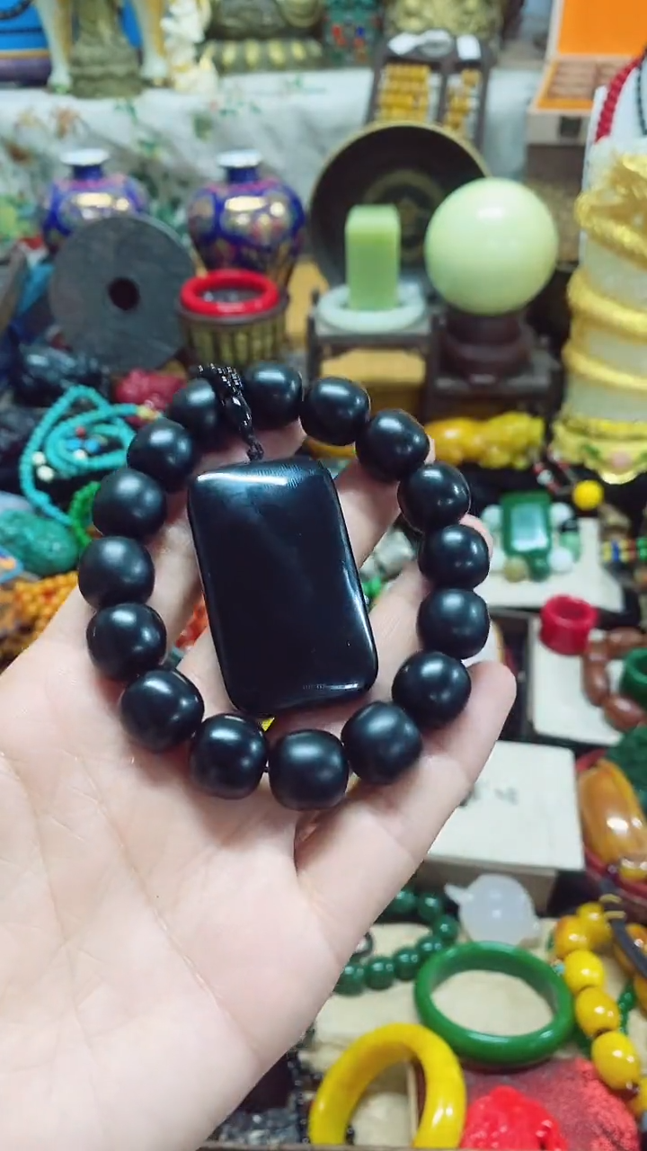 【闪购商品】和田玉（墨玉）颈饰未镶嵌主播推荐主播推荐