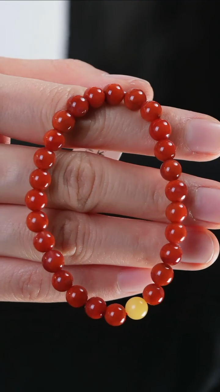 【闪购商品】南红玛瑙手串未镶嵌设计@@SJ1620-F手工