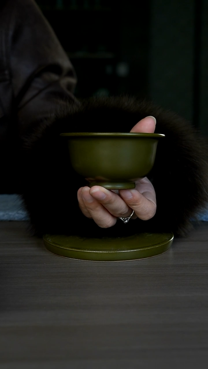 【闪购商品】杯茶叶末厚胎压手杯