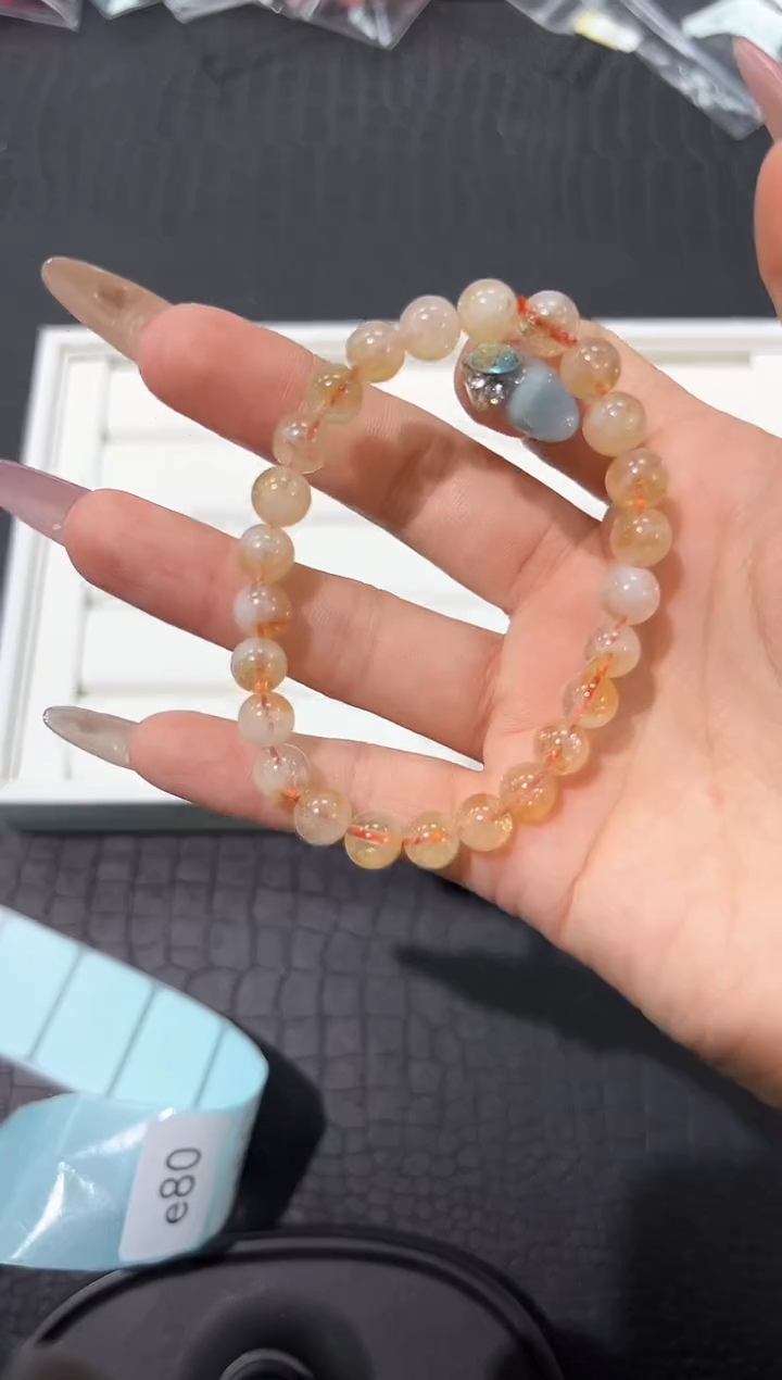 水晶手链未镶嵌80e多样性发其一【1条】默认微瑕