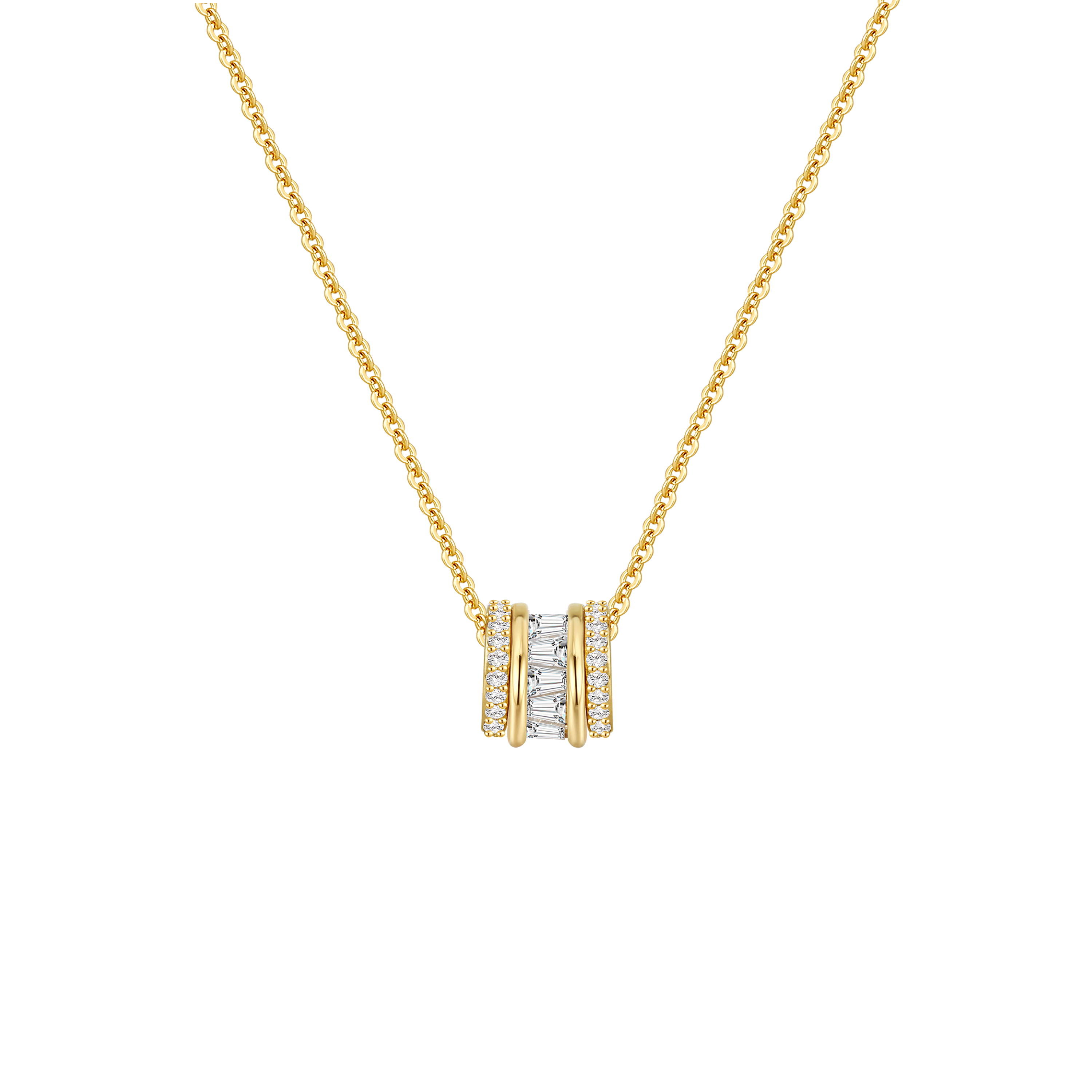 合金项链 阿吉豆高级感转运珠小蛮腰精致项链【YFX】