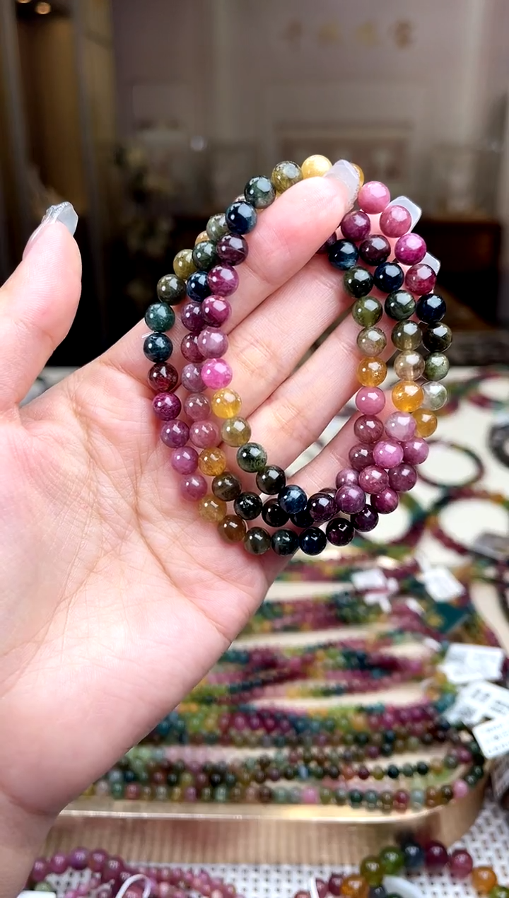 【闪购商品】碧玺/未镶嵌6mm+碧玺多圈多样性发货