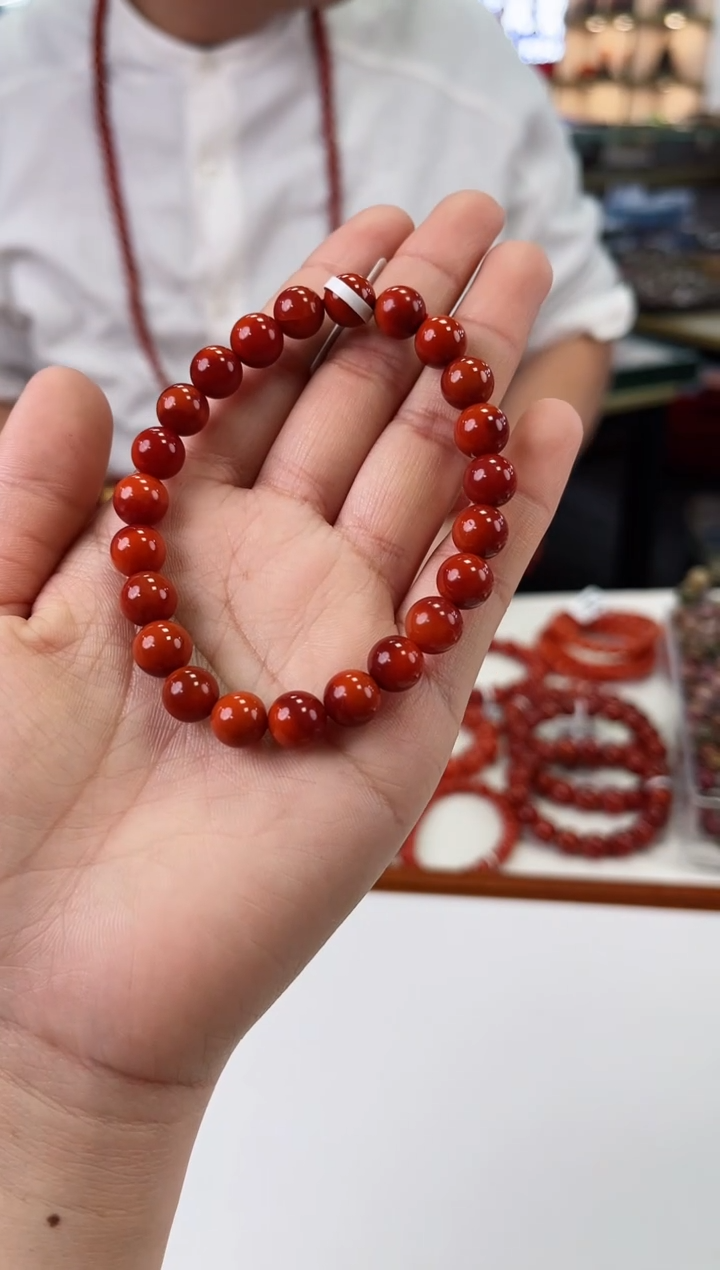 【闪购商品】南红玛瑙瓦西手串8+未镶嵌一个/条