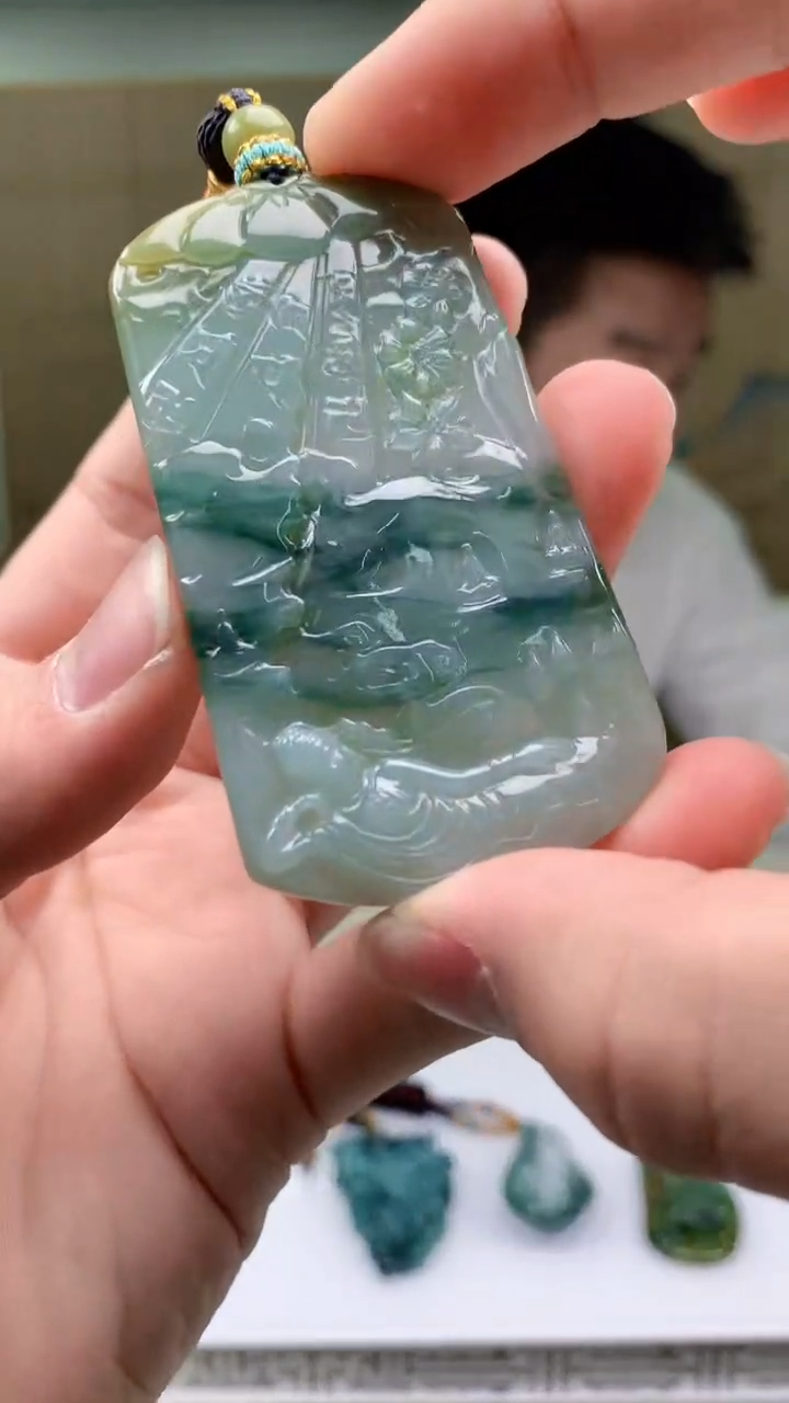 【闪购商品】定制翡翠未镶嵌5028bb-毛货挂件178