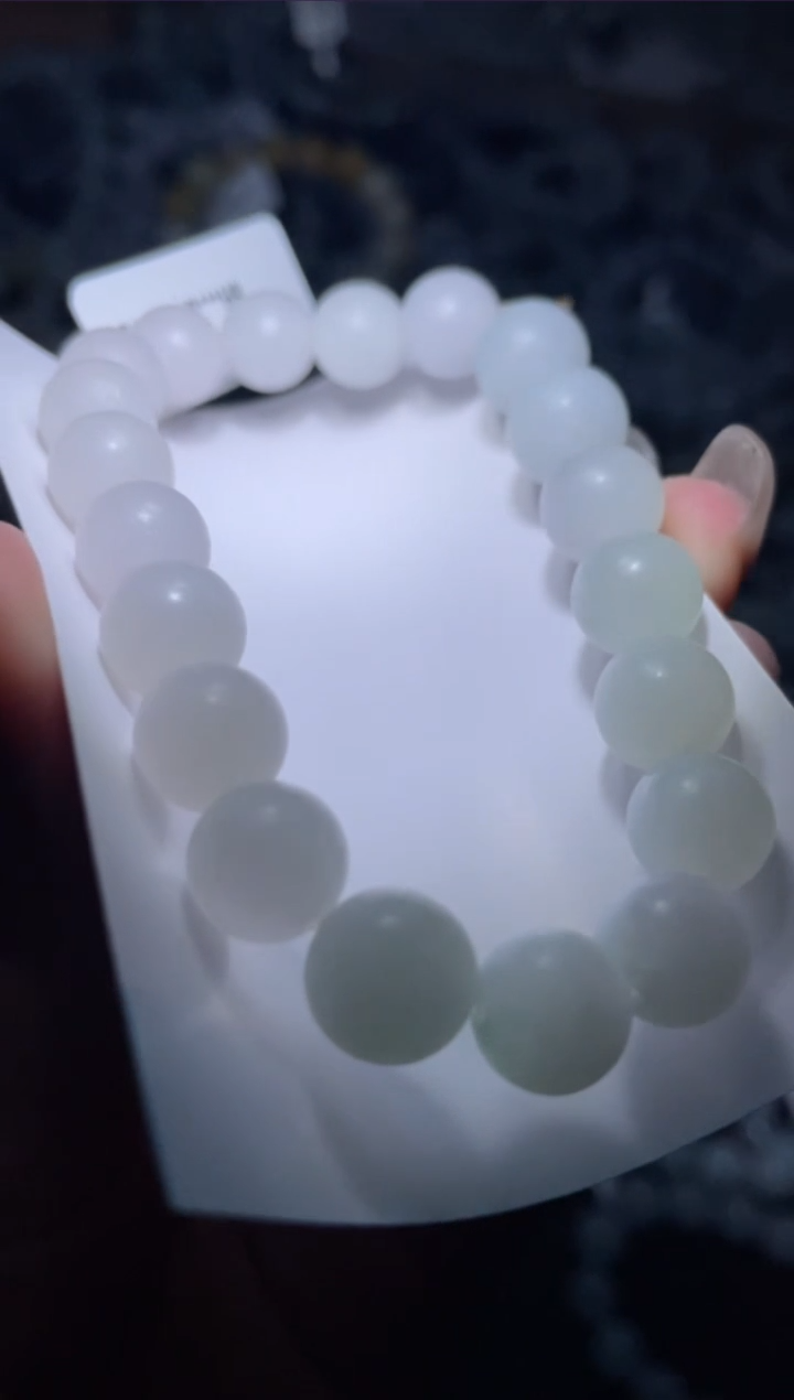 【闪购商品】定制翡翠未镶嵌天然缅甸A货翡翠手串47