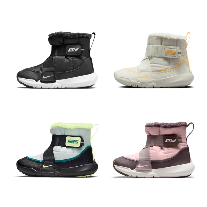 正品NIKE耐克儿童鞋中筒靴子男童女童冬季户外防滑保暖雪地靴棉靴