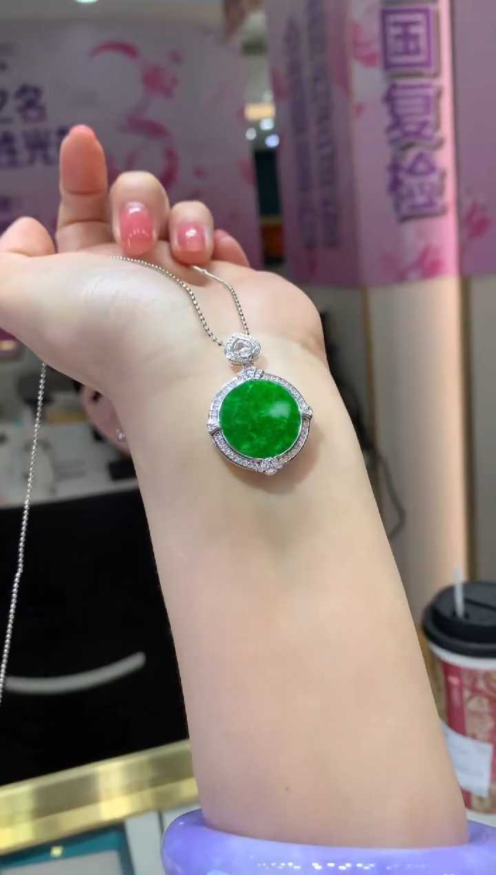 【闪购商品】翡翠颈饰银S925镶嵌|不退不换