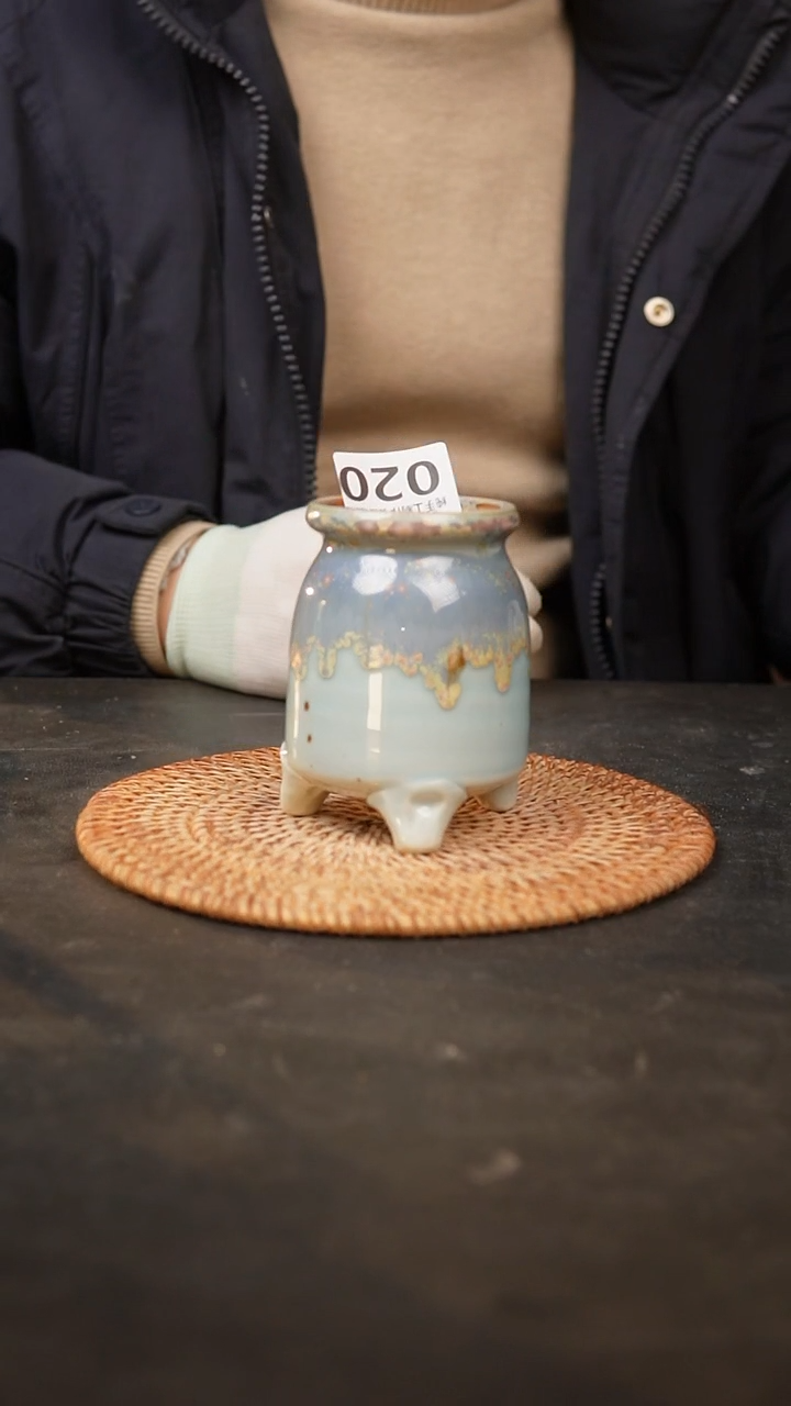 【闪购商品】瓷片020泥泥手工花盆
