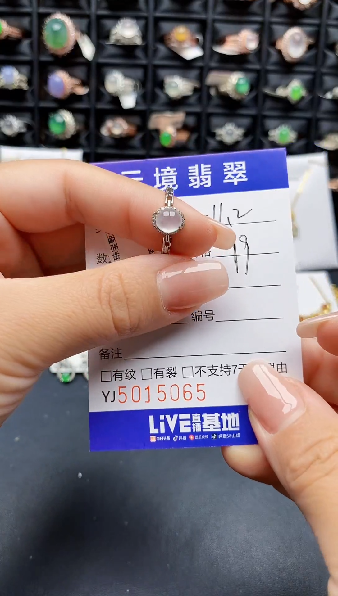 银S925镶嵌戒指翡翠5065