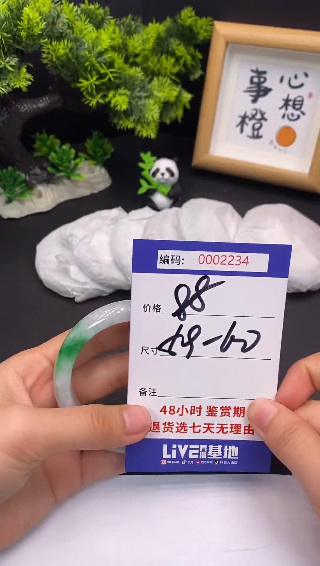 未镶嵌手镯翡翠0002234