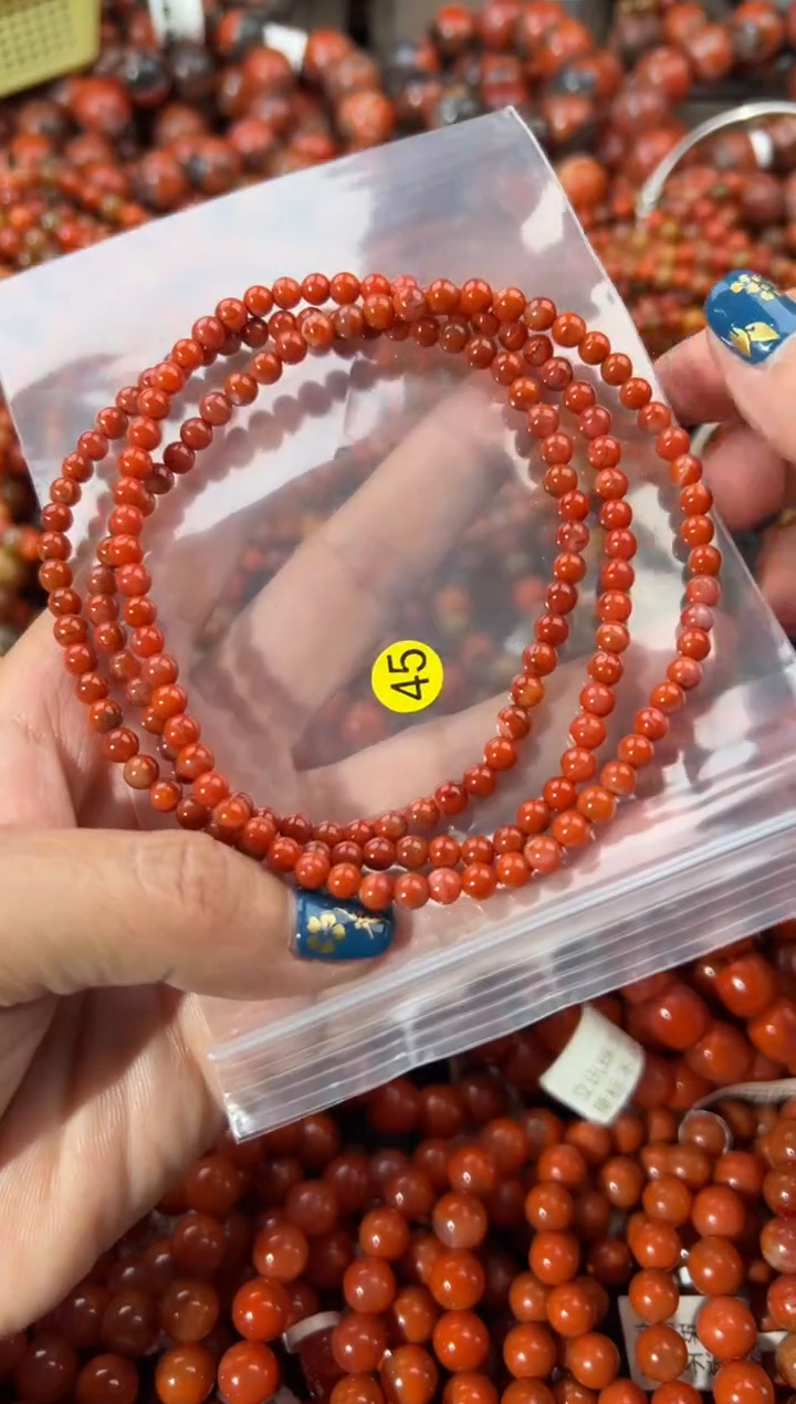 未镶嵌手串南红玛瑙4+