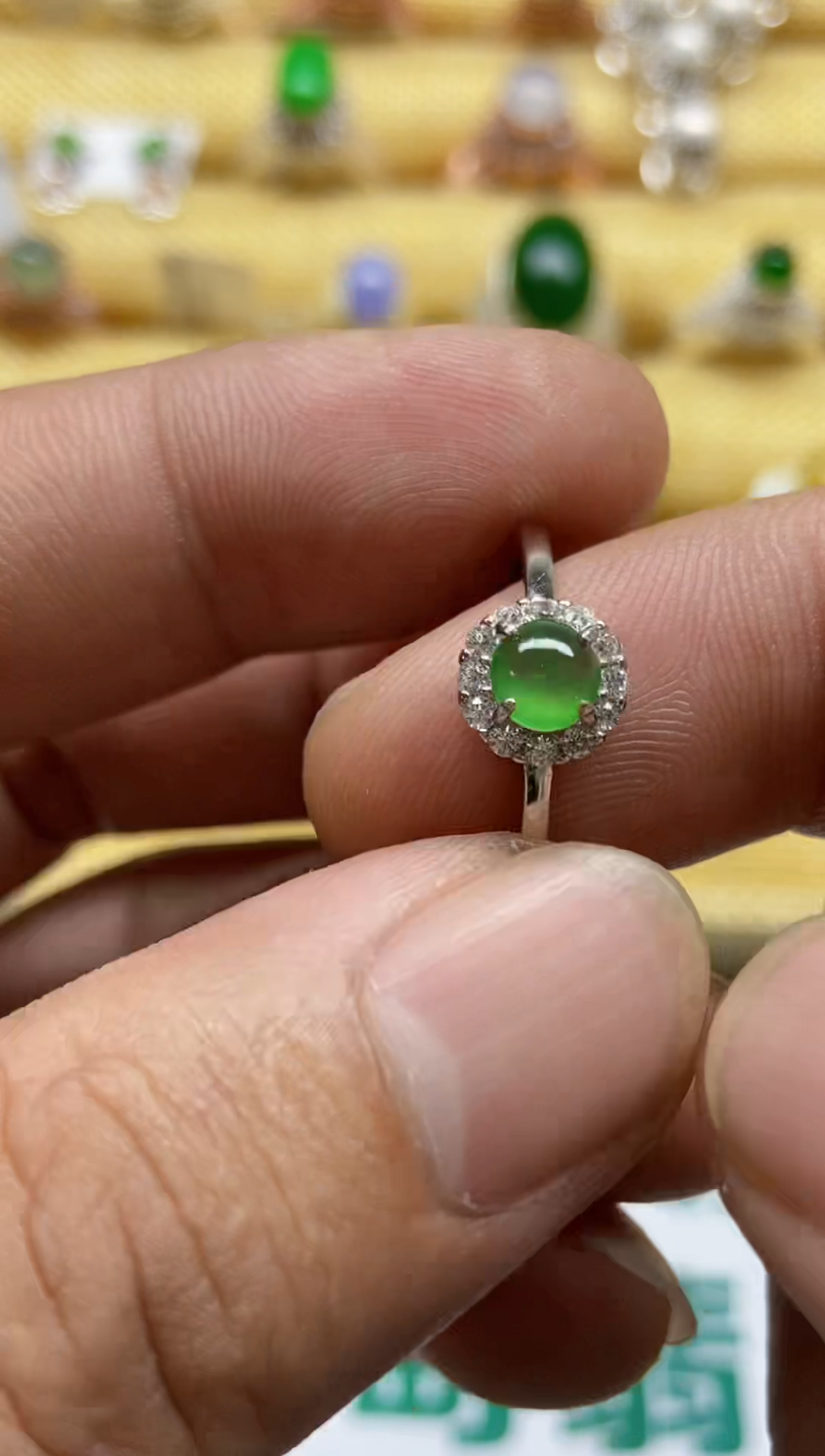 【闪购商品】翡翠戒指银S925镶嵌0000