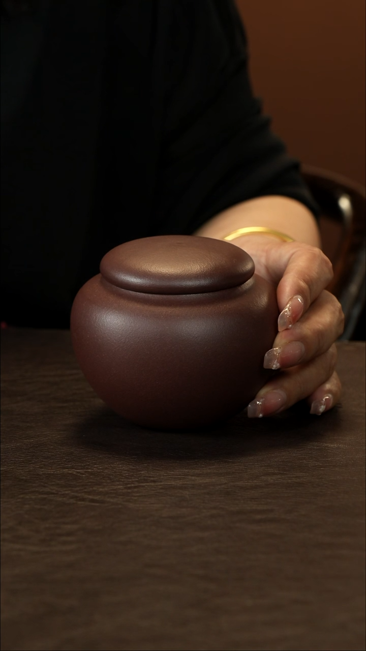 茶杯紫砂老紫泥 醒茶罐约50克