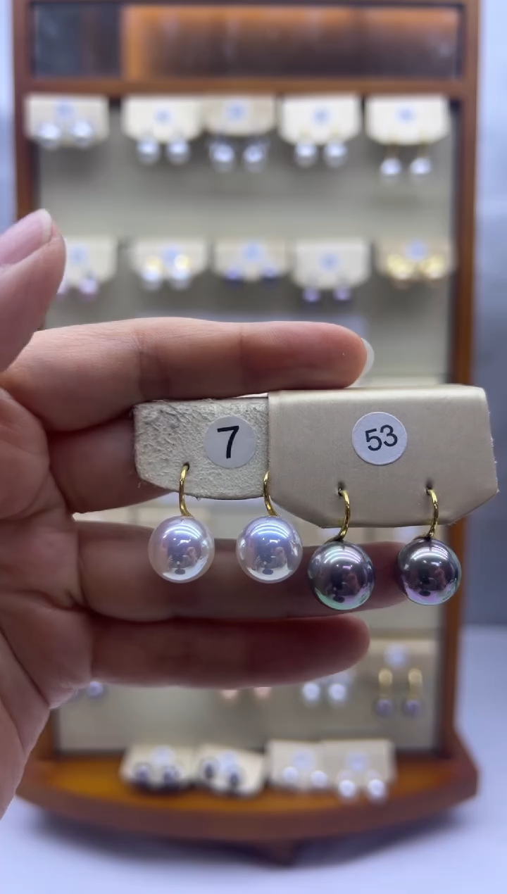 未镶嵌耳饰淡水珍珠7+53