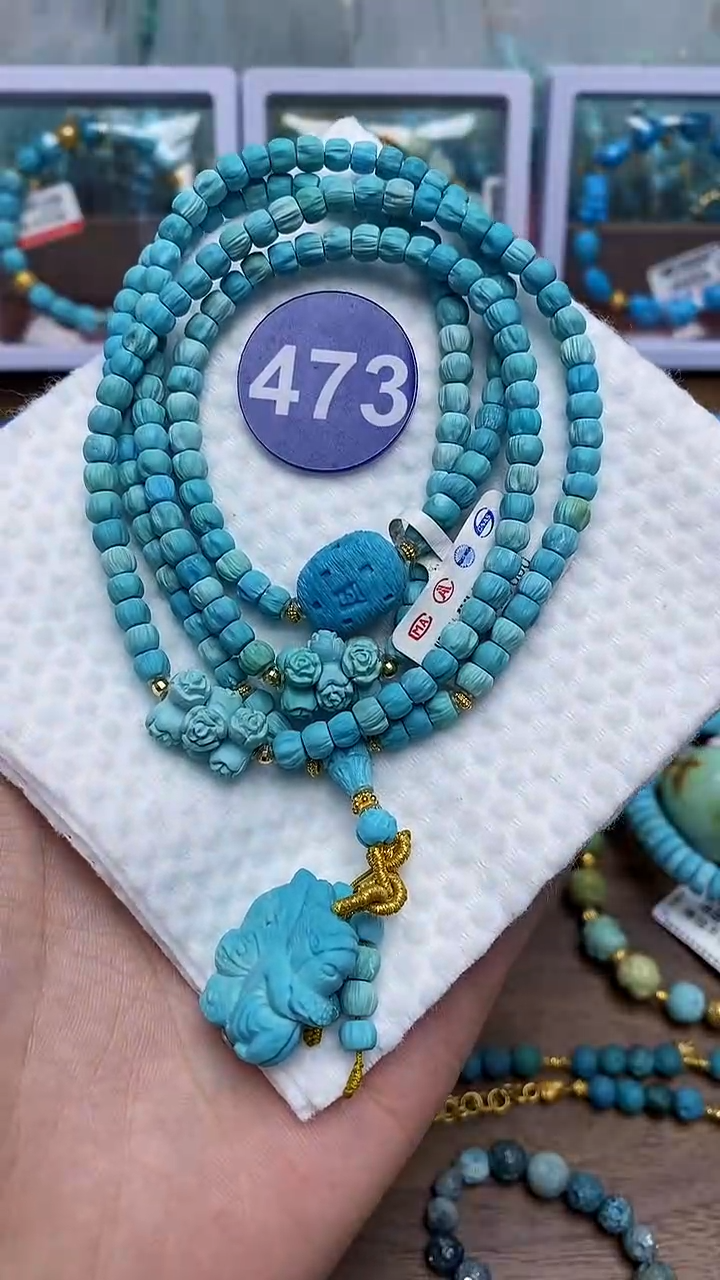 【闪购商品】绿松石项链18K金镶嵌473