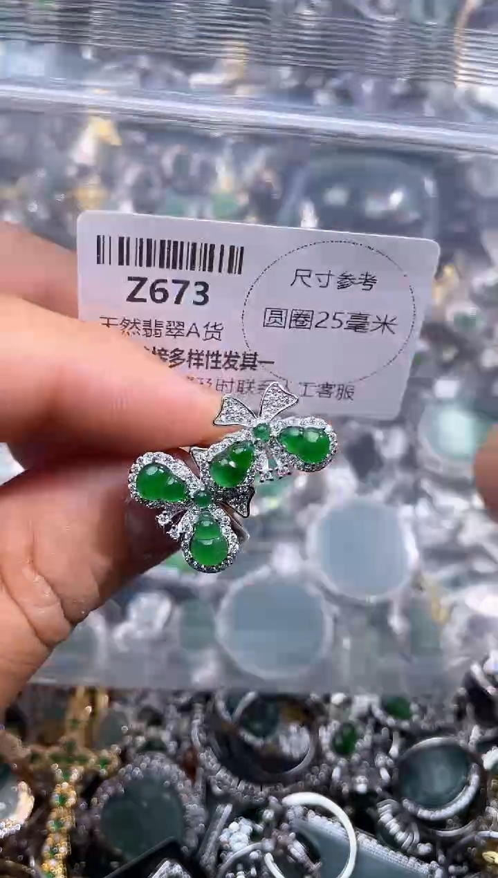 【闪购商品】翡翠颈饰未镶嵌Z673戒指 多样性发其一