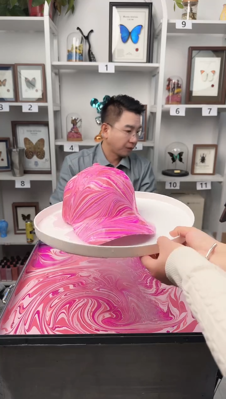 纯棉儿童款水波纹水拓帽