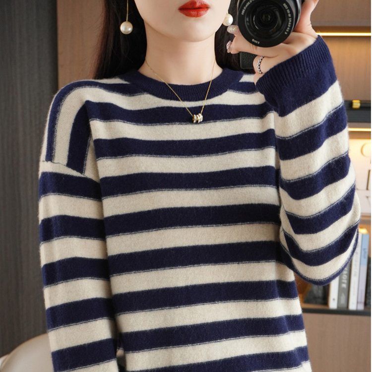 【好毛衫】圆领女衫秋季宽松打底衫毛衣春秋韩版秋冬