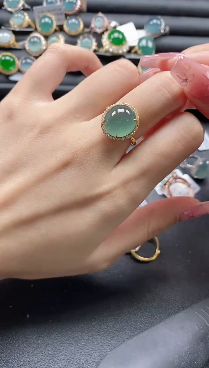 【闪购商品】翡翠戒指银S925镶嵌1111