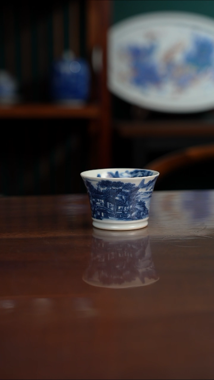 景琳藏 秋窗读易图