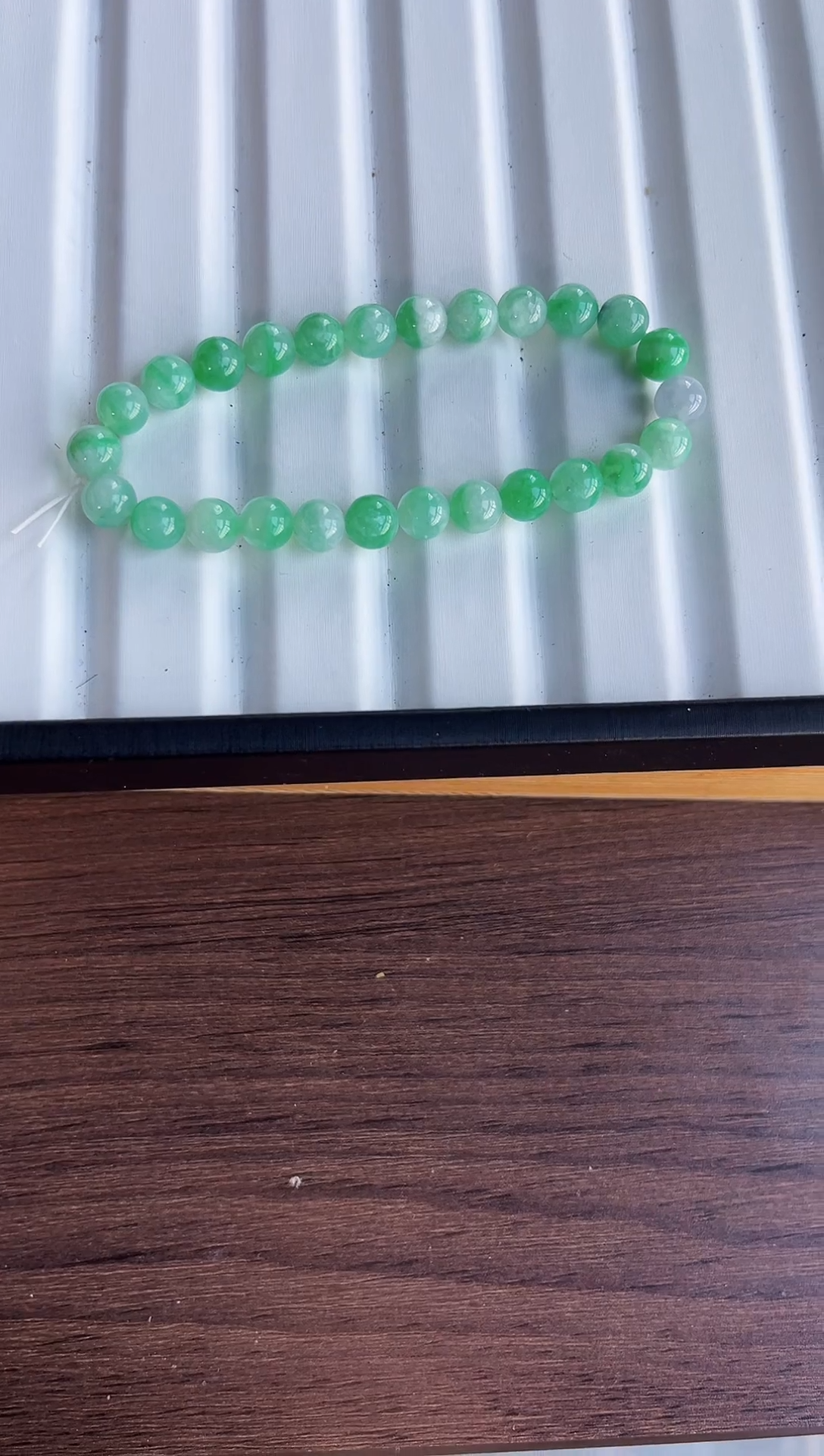 散珠翡翠翡翠手串 卡7+  有瑕疵