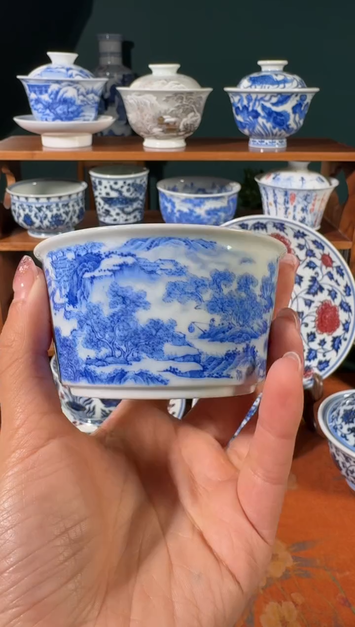 【闪购商品】杯云山片玉山水直口杯