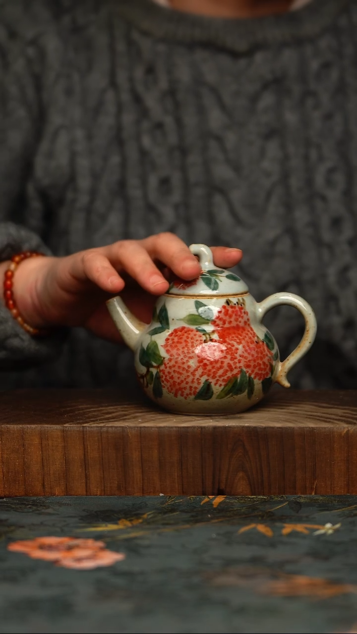 瓷片釉下彩手工手绘同款陶器