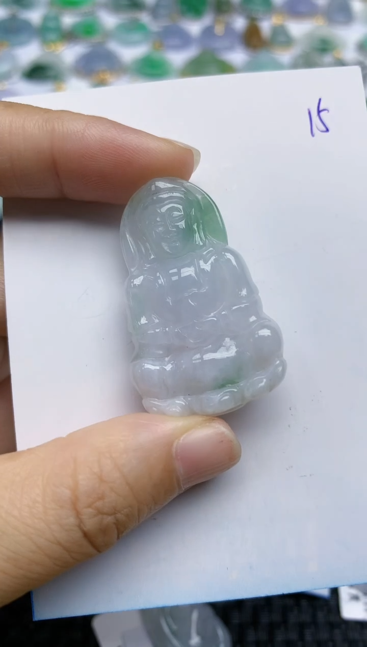 【闪购商品】翡翠挂件未镶嵌天然A货翡翠 15