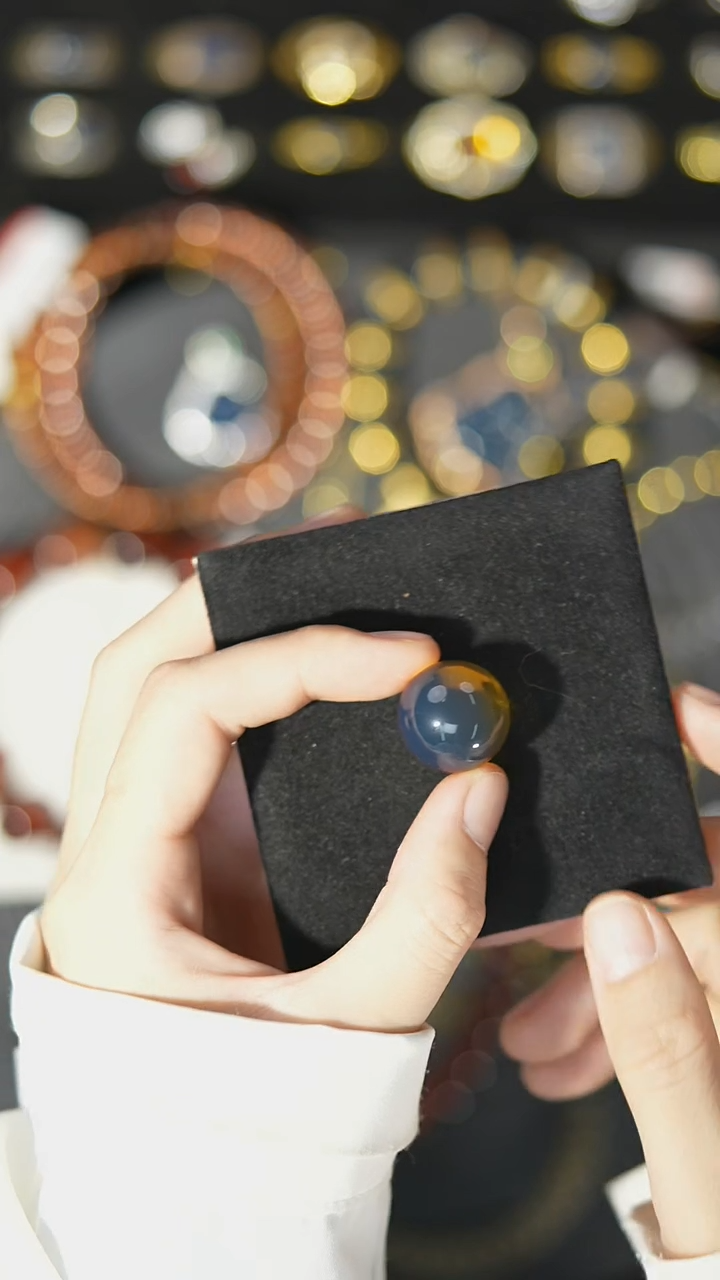 【闪购商品】琥珀裸石未镶嵌20mm天青单珠