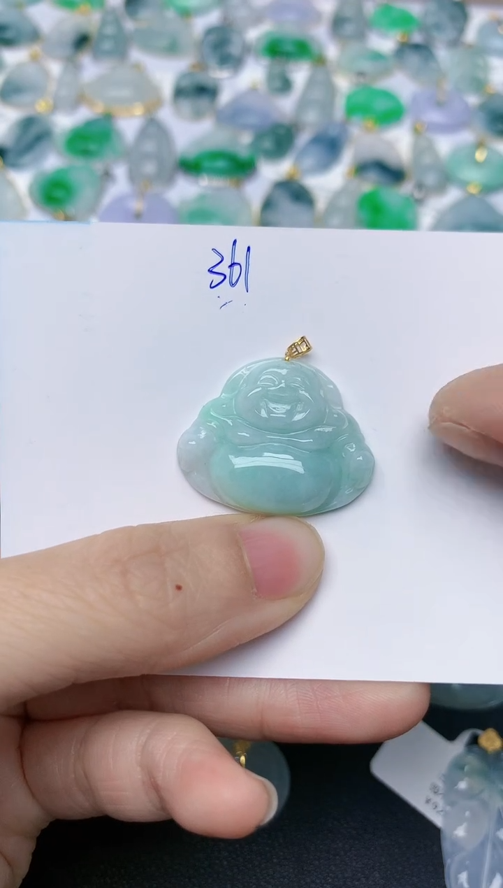 【闪购商品】翡翠颈饰18K金镶嵌天然翡翠A货    361